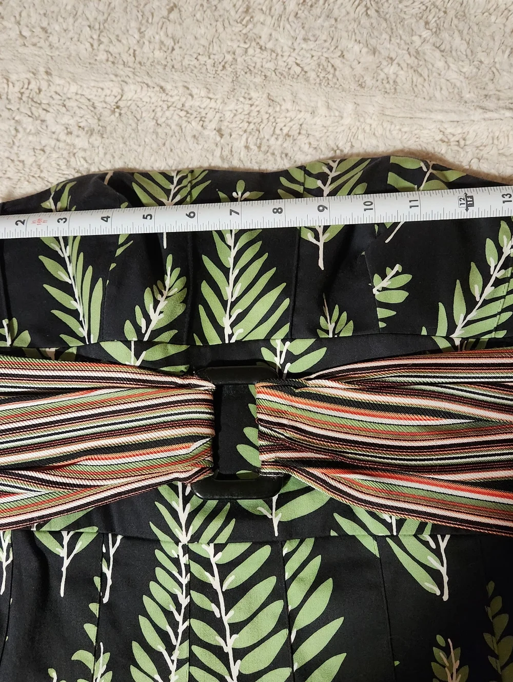 Kay Unger New York Strapless Dress Sz 4 Pleated Black Floral Tropical Print